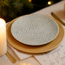 Lot de 6 assiettes plates 27cm en porcelaine blanc Jasmin
