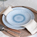 Lot de 6 assiettes plates 27cm en porcelaine Aqua