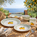 Lot de 6 assiettes plates 26.5cm en porcelaine Lemon