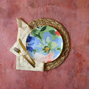 Lot de 6 assiettes plates 26.5 cm en porcelaine Floralux