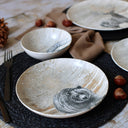 Lot de 6 assiettes creuses 21cm en porcelaine Lachat