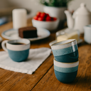 Lot de 6 tasses expresso 11cl en grès bleu Riga