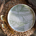 Lot de 6 assiettes plates 26cm en grès Leaves