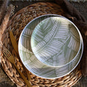 Lot de 6 assiettes à dessert 20cm en grès Leaves
