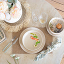 Lot de 6 assiettes plates 27cm en grès beige Arita