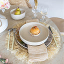 Lot de 6 assiettes coupes 20.5cm en grès beige Arita