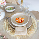 Lot de 6 assiettes coupes 20.5cm en grès beige Arita