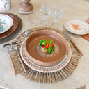 Lot de 6 assiettes coupes 20.5cm en grès marron Arita