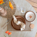 Lot de 6 assiettes coupes 20.5cm en grès marron Arita