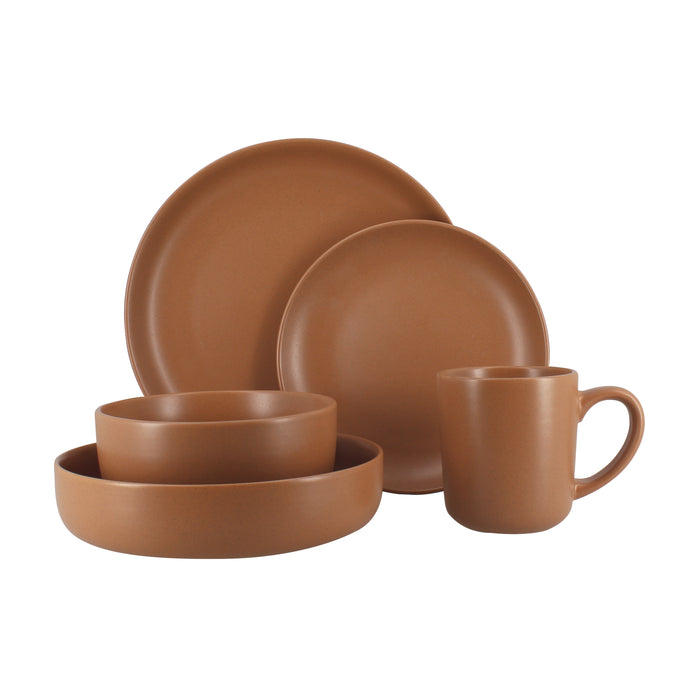 Lot de 6 assiettes coupelles 15cm en grès marron Arita