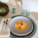 Lot de 6 assiettes plates 27 cm en grès gris Arita