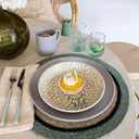 Lot de 6 assiettes à dessert 20cm en grès Jade
