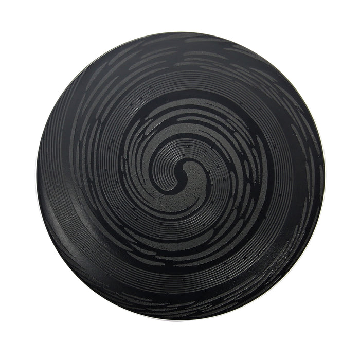 Lot de 6 assiettes plates 27cm en grès Tornade