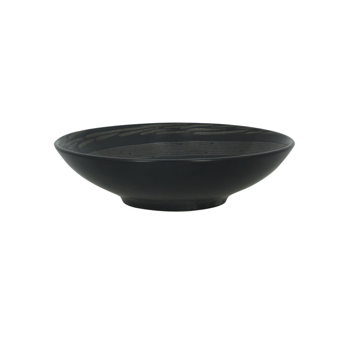 Lot de 6 assiettes creuses 19cm en grès Tornade