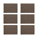 Lot de 6 Sets de Table Tissage 45x30cm Marron