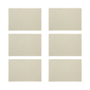 Lot de 6 Sets de Table Tissage 45x30cm Beige