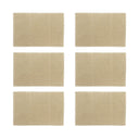 Lot de 6 Sets de Table Ourlet 45x30cm en Jute Naturel avec Contour Blanc