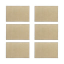 Lot de 6 Sets de Table Ourlet 45x30cm en Jute Naturel avec Contour Gris