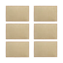 Lot de 6 Sets de Table Ourlet 45x30cm en Jute Naturel avec Contour Marron
