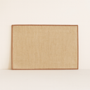 Lot de 6 Sets de Table Ourlet 45x30cm en Jute Naturel avec Contour Marron