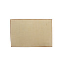 Lot de 6 Sets de Table Ourlet 45x30cm en Jute Naturel avec Contour Marron