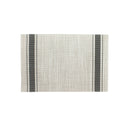 Lot de 6 Sets de Table Tissé 45x30cm en PVC Noir et Beige