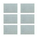 Lot de 6 sets de table tissé bleu 45x30cm