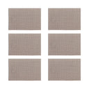 Lot de 6 sets de table tissé rouge 45x30cm