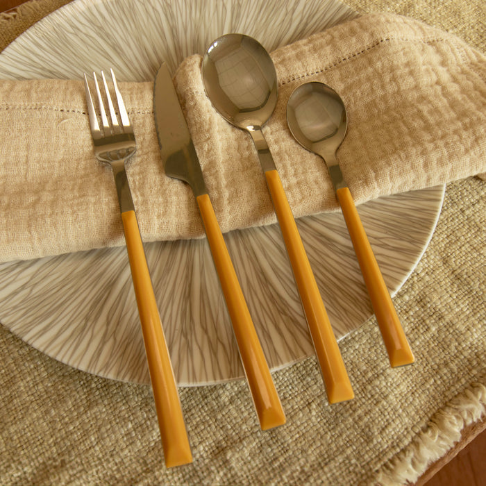 Lot de 6 fourchettes de table safran 21cm en acier inoxydable Colorama