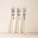 Lot de 6 fourchettes de table crème 21cm en acier inoxydable Colorama