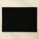 Lot de 6 sets de table effet cuir tressé noir Ica