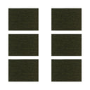 Lot de 6 sets de table effet cuir tressé vert Ica