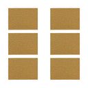 Lot de 6 sets de table effet cuir tressé marron Ica