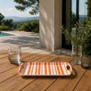 Plateau 35x26cm orange Bayadère