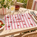 Lot de 12 sets de table Cerise