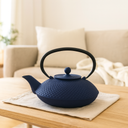 Théière 0,8L en fonte bleue Fuji