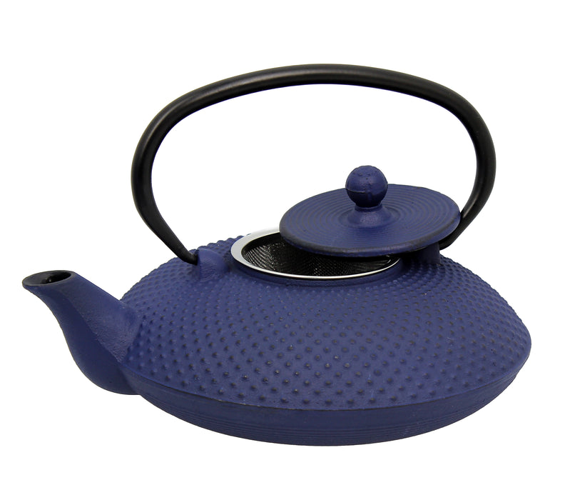 Théière 0,8L en fonte bleue Fuji