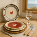 Lot de 6 assiettes plates 26cm en grès Gallina